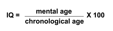 Iq Formula Ap Psych Psychology Chronological Age