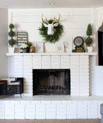 Maybe you would like to learn more about one of these? Diy Planked Mantle And White Brick Fireplace Classy Clutter