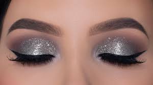 Classic Silver Smokey Eyes Tutorial My Date Night Makeup Youtube Silver Glitter Eye Makeup Silver Smokey Eye Black Eye Makeup