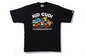 Pre Owned Bape X Kid Cudi Party Tee Black Modesens Black Tee Bape Party Tees