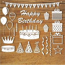 Birthdays, kids, quotes and sayings april 10, 2019. Happy Birthday Separate Elements Svg Files For Silhouette Etsy Birthday Clipart Svg Free Files Happy Birthday