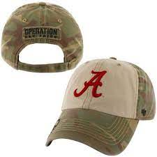 47 Brand Alabama Crimson Tide Operation Hat Trick Gordie Adjustable Hat Camo Natural Alabama Crimson Tide Alabama Crimson Tide Clothing Crimson Tide