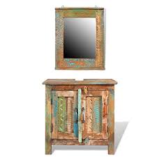 You can save a lot of time and money by buying bathroom. Tidyard Vintage Bathroom Vanity Cabinet With Mirror Handmade Bathroom Furniture Set Reclaimed Solid Wood Buy Online In Azerbaijan At Azerbaijan Desertcart Com Productid 115780602