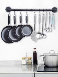 Browse and get inspired by our homeware & daily use catalog. Amazon Com 38 Inch Pipe Pot Rack Wall Mount Pan Hanger Rail Bar With 10 Removable S Hooks Black Kitchen Utensil Rack Organizer Pot Lid Spatula Hanging Rack Kitchen Dining