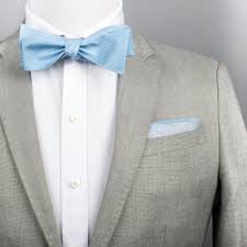 Textured Light Blue Silk Bow Tie Self Tie Wall Street Sprezzabox