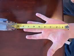 First of all take your first measurement (wrist crease to tip of finger) and find the block in the chart under 'measurement 1' your measurement falls into. Golf Grip How To Choose Size Aec Info