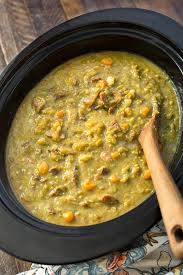 Slow Cooker Split Pea Soup With Ham Or Without Is A Delicious Comfort Food Soup Make This In 2020 Split Pea Soup Slow Cooker Pea And Ham Soup Split Pea Soup Recipe