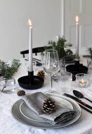 Minimalist Christmas Table Styling With Fir Candles Pine Cones Holiday Table Decorations Christmas Table Centerpieces Minimalist Christmas Decor