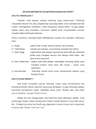 Setiap jenis kad kredit mempunyai ganjaran yang berbeza. Aplikasi Matematik Dalam Penggunaan Kad Kredit