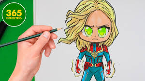 Capitana Marvel Para Colorear