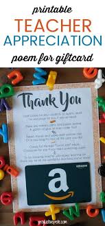 Teacher Appreciation Card Printable To Use With A Gift Card Teacher Appreciation Gift Card Printable Teacher Appreciation Gift Card Teacher Appreciation Printables
