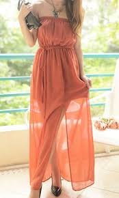 Cute Cheap Bohemian Long Chiffon Tube Dress Beach Dress 9875 Red Beach Dresses Online Shopping Free Shipping Beach Dresses Online Red Beach Dresses Fashion