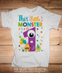First Birthday T Shirt For Baby Boy This Little Monster Is 1 Year Old Monster First Birthday T Etsy Monster First Birthday Halloween First Birthday Monster 1st Birthdays