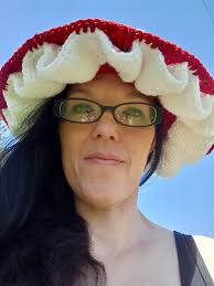 Crocheted witches hat with web and spider ideas