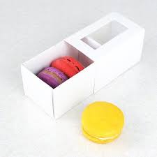 One for a square box and one for a rectangular box. White Macaron Box Pack Of 25 Sets For 3 Macarons Party Supplies Paper Party Supplies Kromasol Com