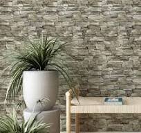 Papel De Parede Adesivo Lavável Estilo Pedra Natural Rolo 3m ...