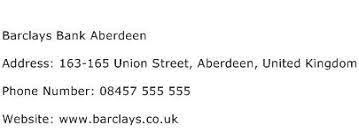 Barclays bank aberdeen is a financial solutions provider. Barclays Bank Aberdeen Address Contact Number Of Barclays Bank Aberdeen