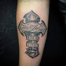 Religious memorial tattoos these designs come in a variety of shapes and sizes. 117 Rip Tattoos To Keep Your Loved One S Memories Alive