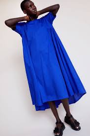 Black Crane Petal Dress In Marine In 2020 Dresses Oversized Dress Black Girl Fashion