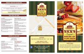 #2 best value of 56 places to stay in ann arbor. Nick S Original House Of Pancakes Menu In Ann Arbor Michigan