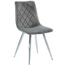 Thick velvet padded cushion and low back. Nspire Dining Chair 34 In Grey Velvet Set Of 2 202 110gy Rona