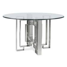 The table is big enough to fit 4 chairs and can be used as a breakfast nook for your family. Empire 48 Round Dining Table Stainless Steel Finish Luxe Home Company