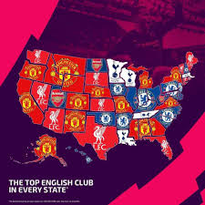 Interactive map, shows locations, address, capacity and official team web site for all english premier league teams. Soccer Com Most Popular Premier League Clubs In Each State In Usa