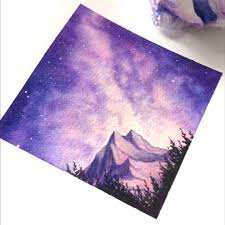 Watercolor Galaxy Painting Video Watercolor Galaxy Art Painting Galaxy Painting