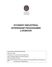 It is a clear manifestation of what was carried out during the training period and most students have a hard time coming up with a report for their training programs (for instance with an engineering training report) since they believe. Mec698 Industrial Training Log Book Full Pdf Student Logbook Guideline For Industrial Training Program Mec698 Faculty Of Mechanical Engineering Course Hero