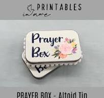 Prayer Box Printable | Altoid Tin Diy | Tin Craft | Kids ...