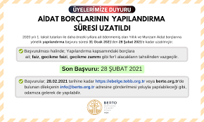 Borç yapılandırma son başvuru tarihi. Aidat Yapilandirma Basvuru Suresi Uzatildi Bergama Ticaret Odasi