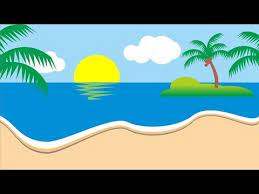 Menggambar Landscape Pantai Menggunakan Corel Draw X7 Kurang Dari 10 Menit Youtube Gambar Pantai Pemandangan