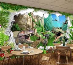 Comic 3d Wallpaper Ancient Dinosaur Age 3d Stereo Dinosaur Tv Sofa Restaurant Wall Decoration Wallpaper Photo Background Wallpaper Mural Dragon Wall Mural