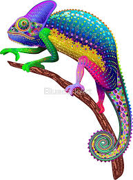 Chameleon Fantasy Rainbow Colors Sticker By Bluedarkart In 2021 Chameleon Art Colorful Lizards Animal Art