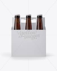 Download White Paper 6 Pack Amber Bottle Carrier Mockup In Bottle Mockups On Yellow Images Object Mockups PSD Mockup Templates