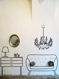 Qua Tal Decorar A Sua Casa Com Fita Isolante O Material Traz Mais Vida Para Qualquer Parede Sem Graca E Rapido Barato E Sup Tape Wall Art Tape Art Tape Wall