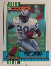 Maybe you would like to learn more about one of these? Barry Sanders 1990 Topps All Pro Football Card 352 D