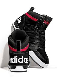Adidas Black And Red High Tops Red Black High Top Adidas Sneakers Men Fashion Shoes Sneakers High Tops Adidas Shoes High Tops