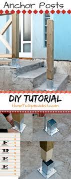 How To Anchor Post To Concrete Howtospecialist How To Build Step By Step Diy Plans In 2020 Diy Plans Concrete Posts How To Build Steps