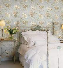 Juliana Light Blue Vintage Floral Wallpaper Country Bedroom Design Chic Bedroom Bedroom Vintage