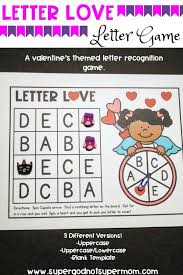 Valentines Letter Games Bundle Super God Not Super Mom Letter Recognition Games Letter Games Letter Recognition