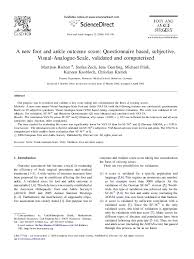 Comparative validity sequential scoring system organ failure www.omicsonline.org. Pdf A New Foot And Ankle Outcome Score Questionnaire Based Subjective Visual Analogue Scale Validated And Computerized Michael Frink Academia Edu