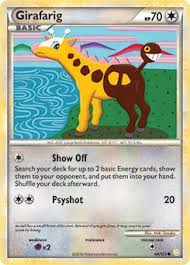Girafarig's rear head contains a tiny brain that is too small for thinking. Girafarig Lost Thunder Tcg Card Database Pokemon Com