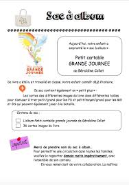 Sac A Album Petit Cartable Grande Journee Chez Nathalie M Ecole Petite Section Album Cartable Sac