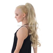 Four different texture for choice. Buy Dayiss Brand Ponytail Womens Glamour 65cm Long Curly Wavy Blonde Ponytails Beautiful Hair Extensions Party Wear Claw Clip In In Cheap Price On Alibaba Com