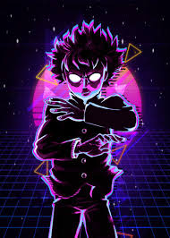 psycho 100 metal poster the master displate in 2020 mob psycho 100 wallpaper mob psycho 100 anime psycho 100 pinterest