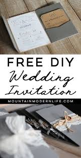 Free Printable Wedding Invitation Template Diy Wedding Invitations Templates Wedding Invitations Printable Templates Wedding Invitation Templates Rustic