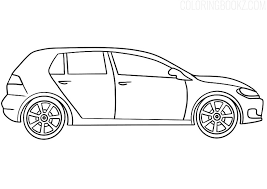Print, color and scan your coloring page in the special app and your coloring page will become real. Easy Car Coloring Page Coloring Books