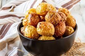 Cook potatoes for about 30 minutes or until done. Roasted Baby Potatoes With Rosemary And Garlic Bake Eat Repeat