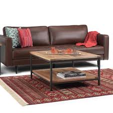 Modrest spoke modern walnut coffee tableby vig furniture inc.(2) $551. Skyler Solid Mango Wood And Metal 34 Inch Wide Square Modern Industrial Coffee Table In Natural Simpli Home Axcsky 02n